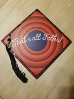 Tassel Toppers plastic grad cap decoration closeup