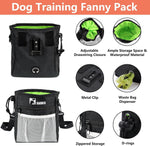 Barkie silicone dog treat pouch and Oxford cloth waist fanny pack for hands-free walks.