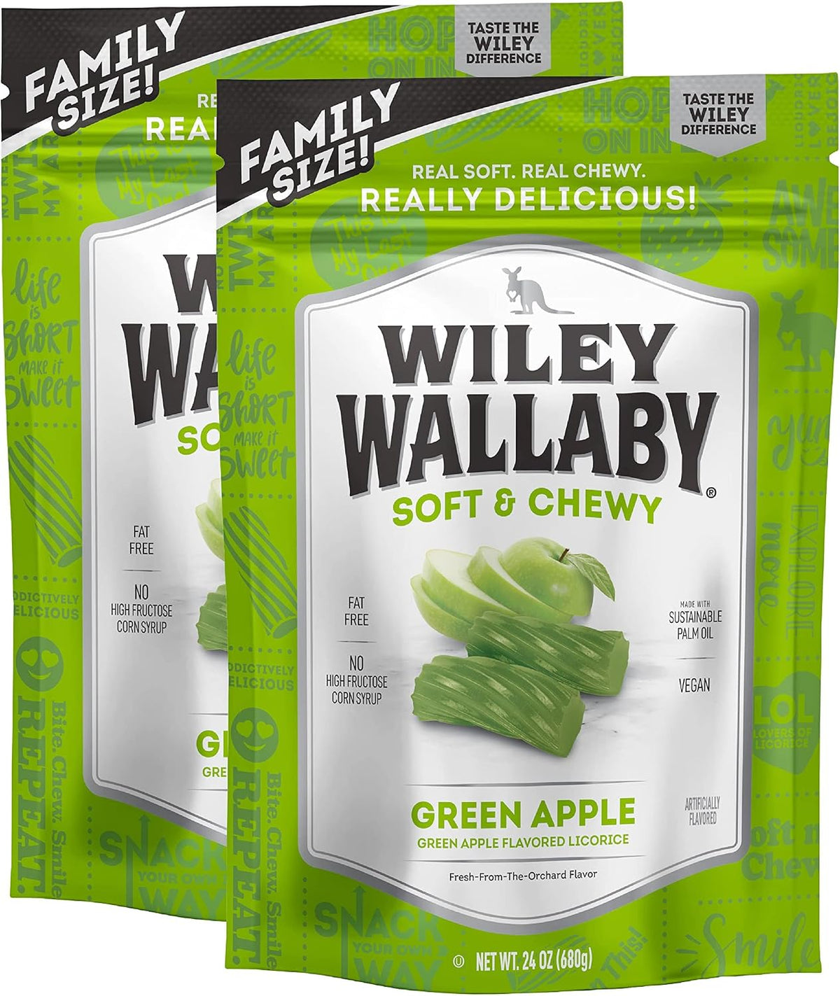 Wiley Wallaby Licorice 10 Ounce Classic Gourmet Soft & Chewy Australian Green Apple Licorice Candy Twists, 1 Pack - Image 9