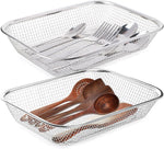 Utensil Drying Rack, 2 Pack Utensils Holder Dishwasher Silverware Basket | Compact Dish Rack, Kitchen Counter Drainer, Chopsticks, Spoons, Forks, Knifes Drainer Organizer - Image 9