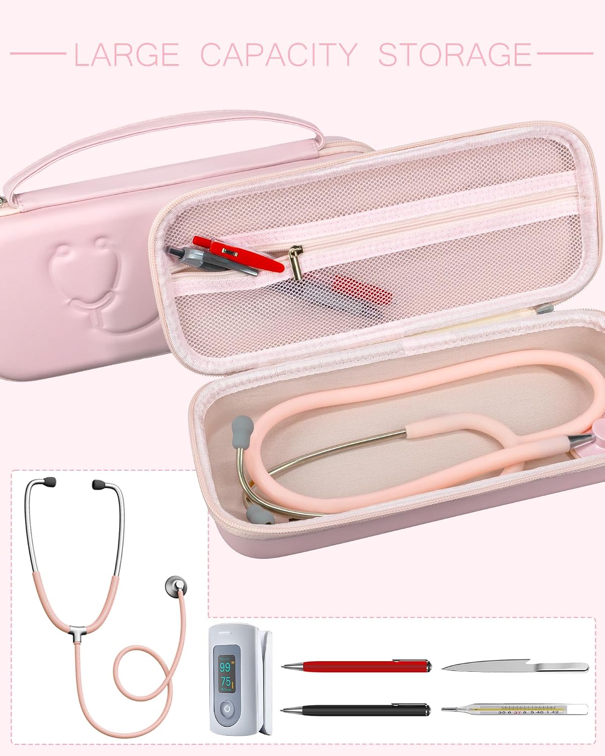 Keefitt protective stethoscope organizer mesh pocket detail