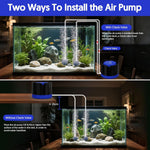 QZQ quiet air pump showing rubber cushion base for stability