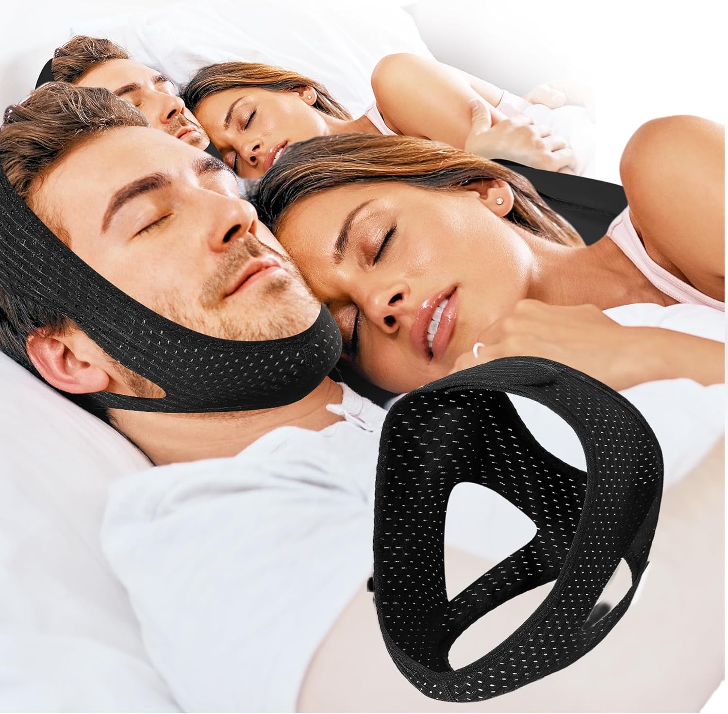 Anti Snore Chin Strap Snore Stopper for Sleeping Comfortable Stop Snoring Solution - Image 1