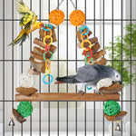 Safe non-toxic chewing and foraging toy for cockatoos and African grey parrots.