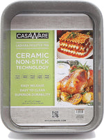 casaWare Ceramic Coated NonStick Lasagna/Roaster Pan 13 x 10 x 3-Inch (Red Granite) - Image 9