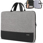 Ytonet laptop case 15.6 inch front view in sleek grey fabric