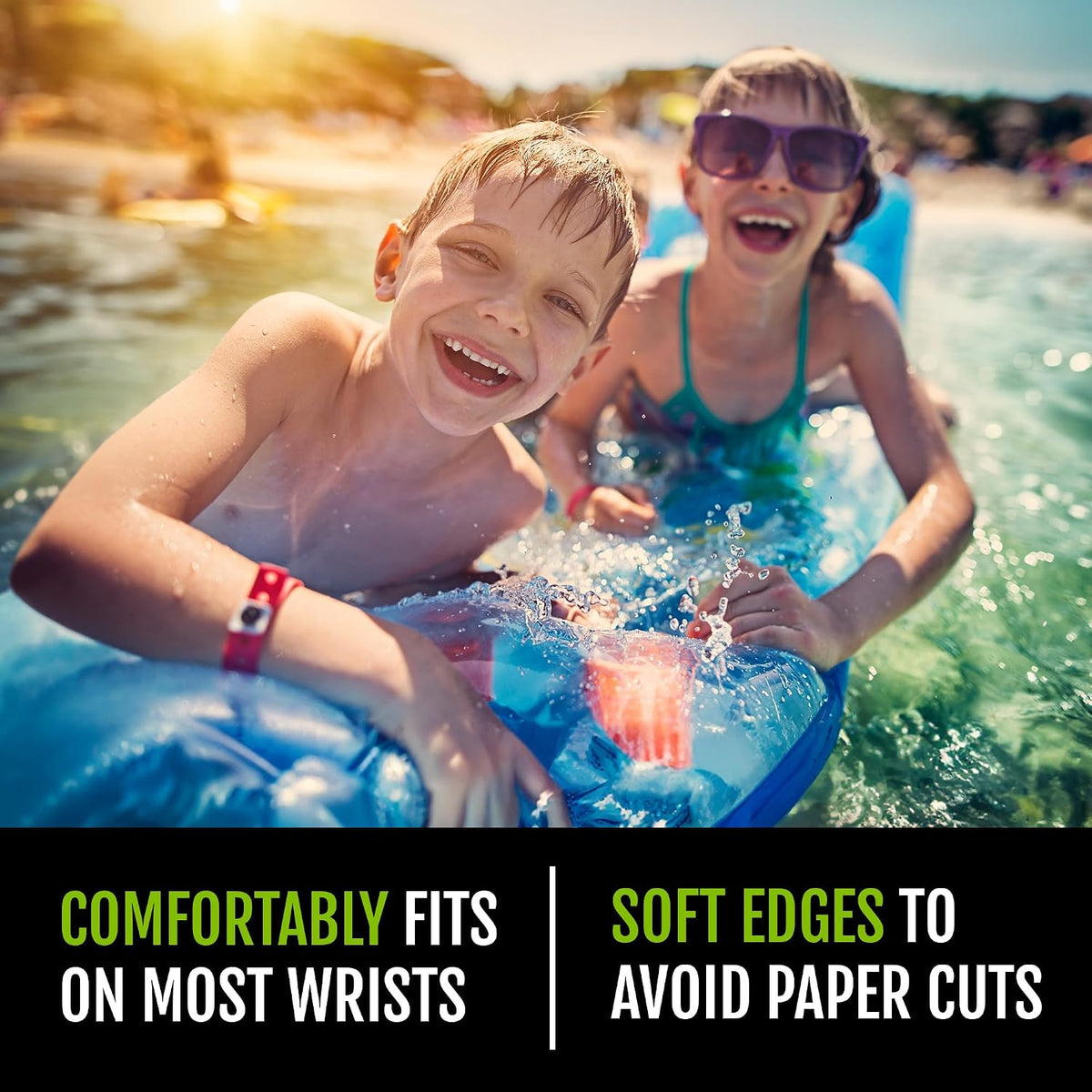 Waterproof material demonstration for WristCo event bracelets