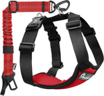 Pawaboo Dog Seat Belt Harness for Car, Dog Car Harness Seatbelt with Double Clips, Adjustable Breathable Pet Vest & Dogs Safety Tether with Elastic Bungee for Small Medium Large Pet, L, Black - Image 11