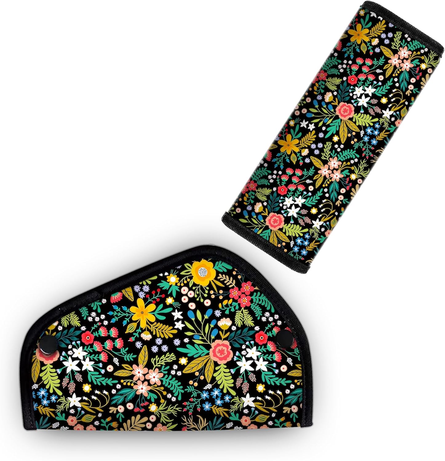 DreamsLink Kids Seat Belt Cover in Wild Flower pattern front view