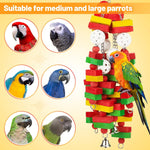 Durable hanging hook attachment details on the MEWTOGO extra large bird gift toy.