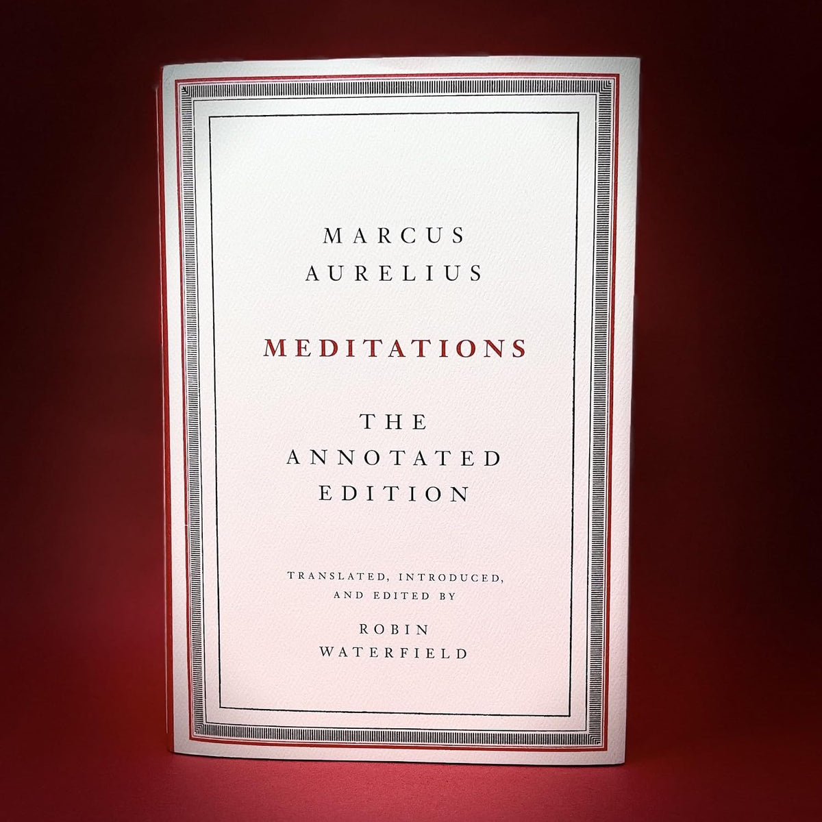 Close up view of the hardcover binding and paper quality