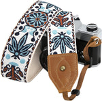 Padwa Lifestyle camera strap front view vintage embroidered cotton design