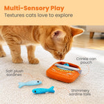 Catstages Silly Sardines catnip toy dimensions display