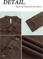 NITAGUT breathable linen blend shirt back view