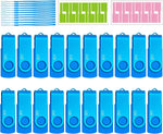 16GB 20-Pack Bulk Flash Drive Nicepicten Zip Drive USB 2.0 Thumb Drive Pack | FAT32 USB Jump Drives Multipack Memory Stick Pendrive for Backup - 16GB Blue - Image 12