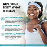 NutraHarmony electrolyte supplement back label with ingredient list