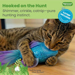 Catstages Beta Bliss cat toy displaying shimmering fabric and wavy fins