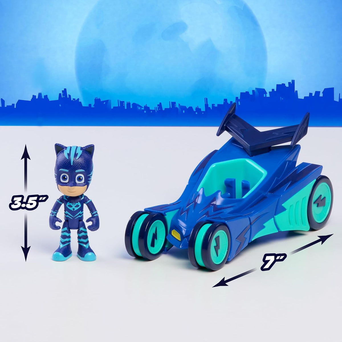 PJ Masks Catboy & Cat-Car Articulated Blue Action Figure and Vehicle Set - Image 4