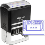 MaxMark Large Self-Inking Rubber Date Office Stamp with Received Phrase & Date - Blue/Red Ink, 12-Year Band - Style 5 - Image 9