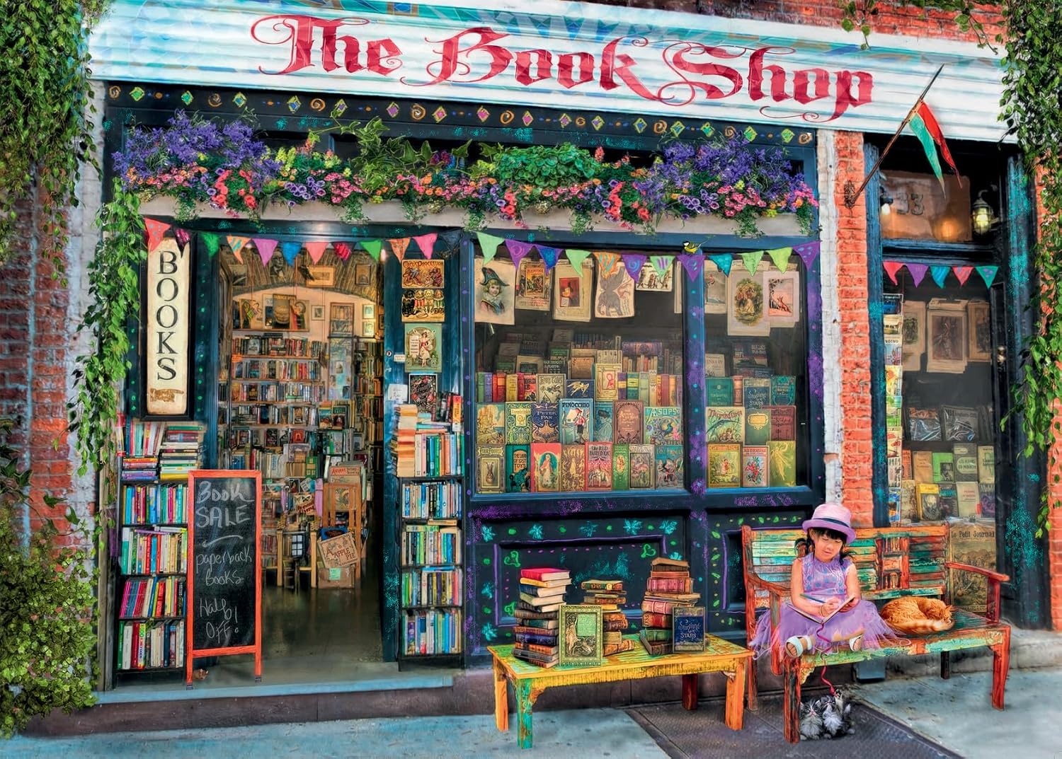 Ravensburger The Bookshop Jigsaw Puzzle front box view