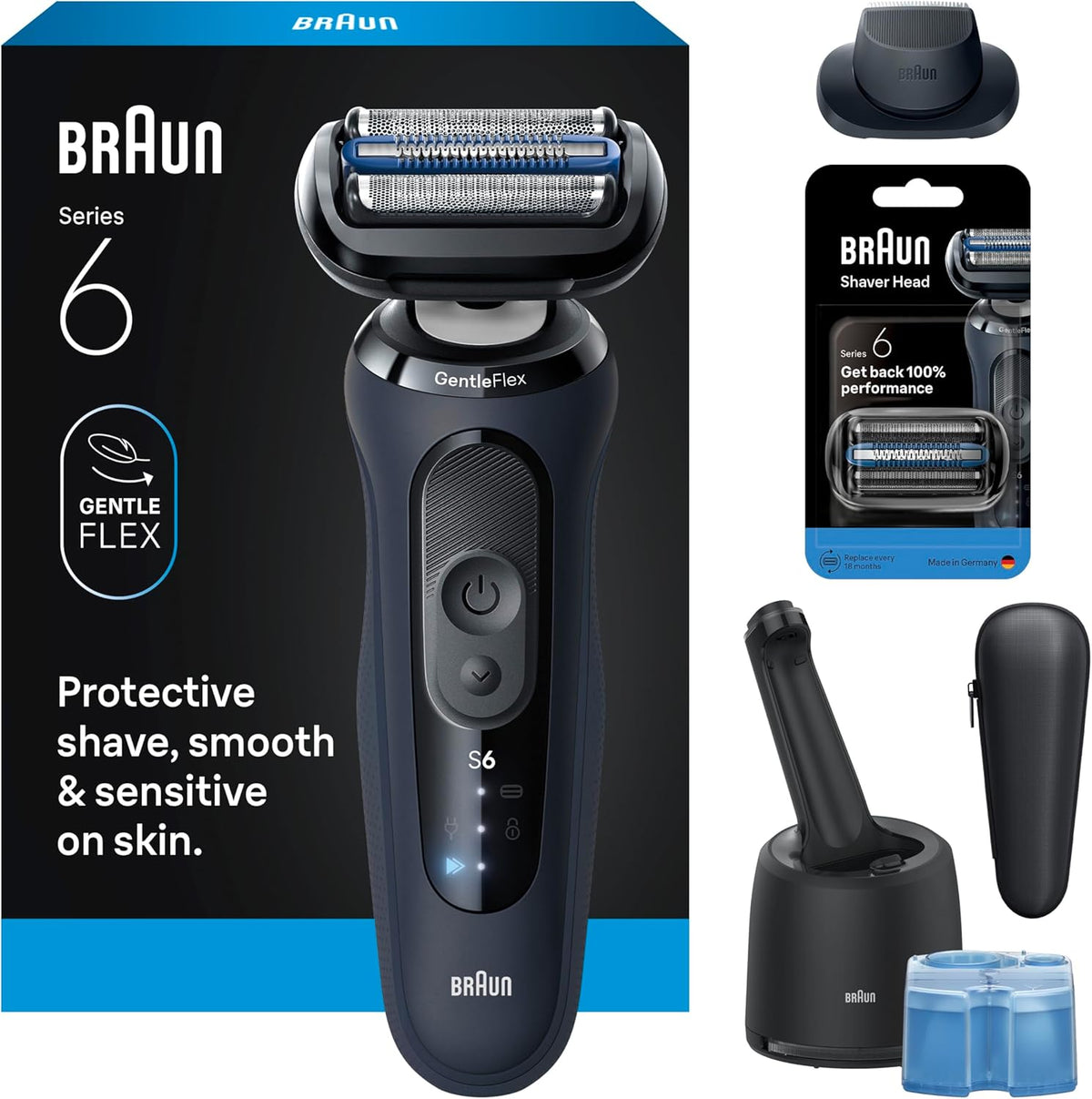 Braun Series 6 Electric Razor front view