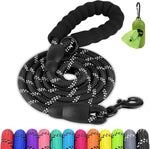 Joytale heavy duty nylon dog leash front view premium reflective rope leash