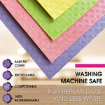 Eco-friendly zero-waste kitchen towels used on countertop
