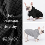 Baobicute black and grey dog sweatshirts cozy waffle texture apparel