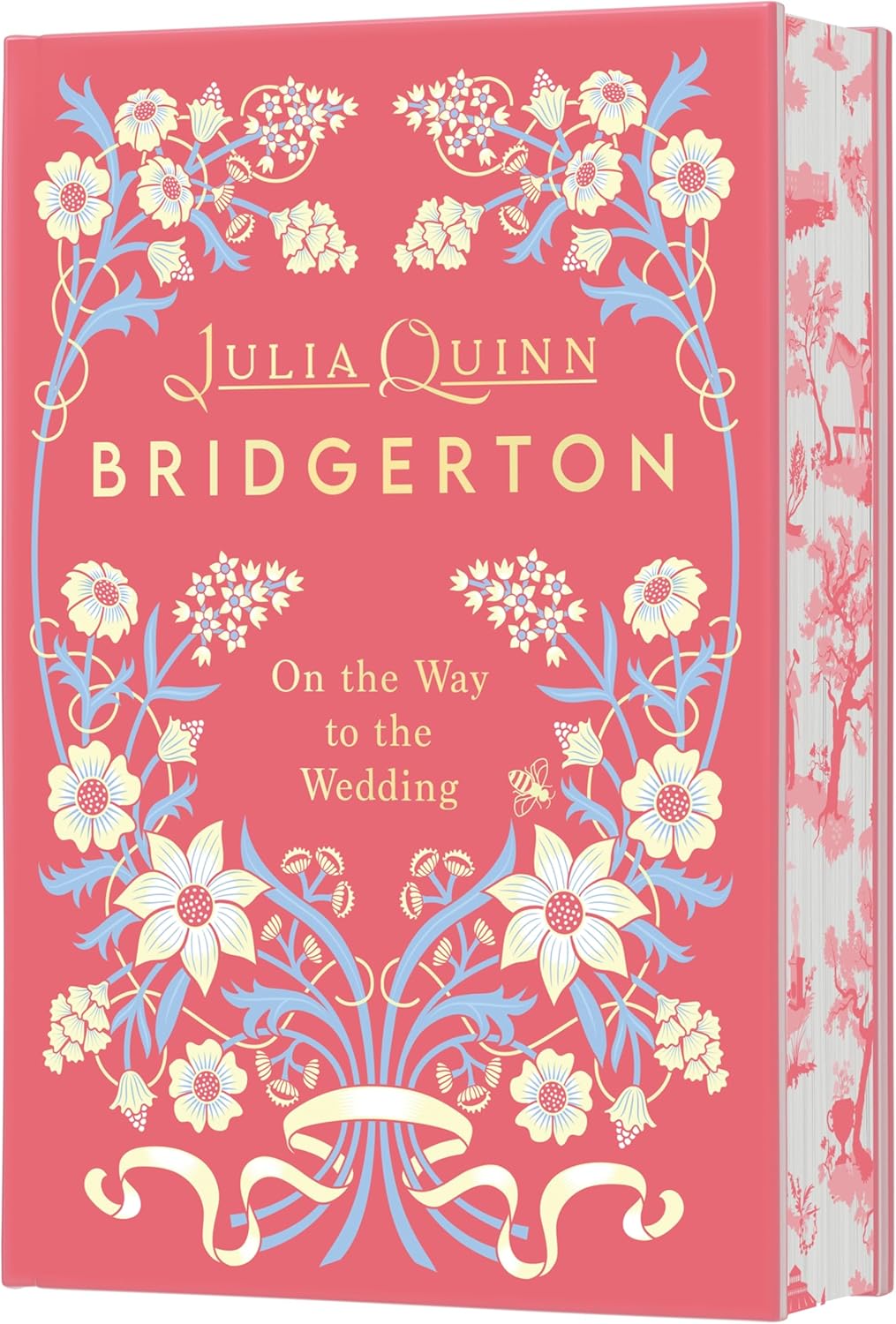 Julia Quinn On the Way to the Wedding Deluxe Collector Edition foiled pink hardcover book front view