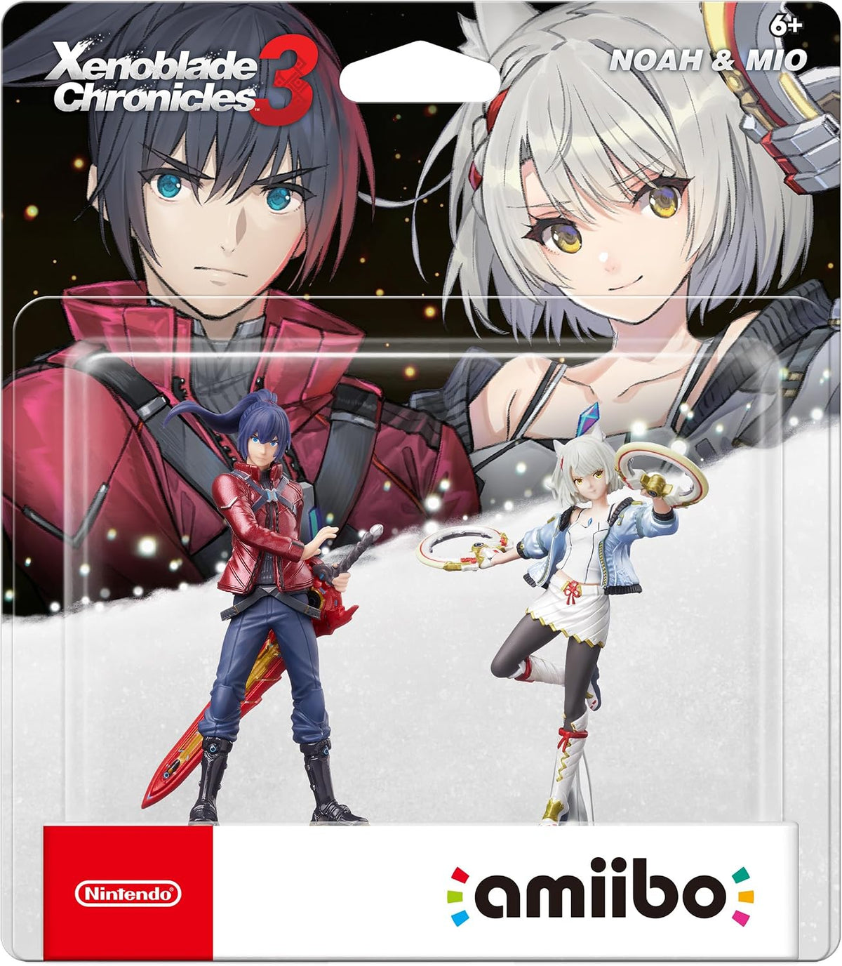 Nintendo amiibo Noah and Mio 2-pack front view collectible figures