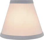 White linen fabric texture and light blue trim detail
