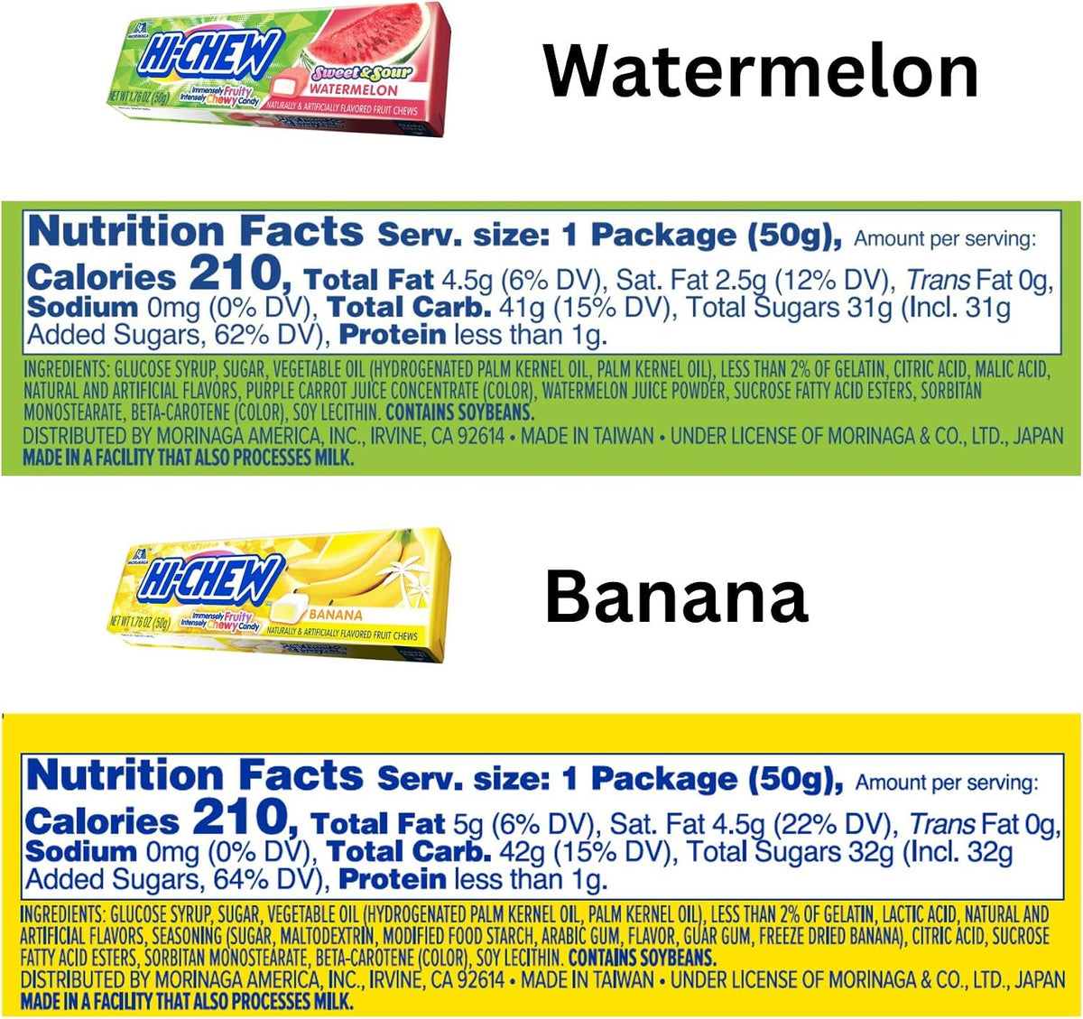 Hi-Chew authentic USA premium chewy candy selection display
