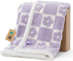 LE SURE Waterproof Dog Blankets for Large Dogs Cute Cozy 3D Jacquard,50x60 | Warm Soft Pet Blanket for Senior Dogs Aesthetic Gift, Washable Sherpa Throw, Reversible Couch Protector, Flower Garden Green - Image 11