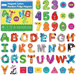 Auzesto magnetic letters and numbers set front view on fridge