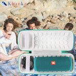 Close-up of soft interior lining protecting portable audio device