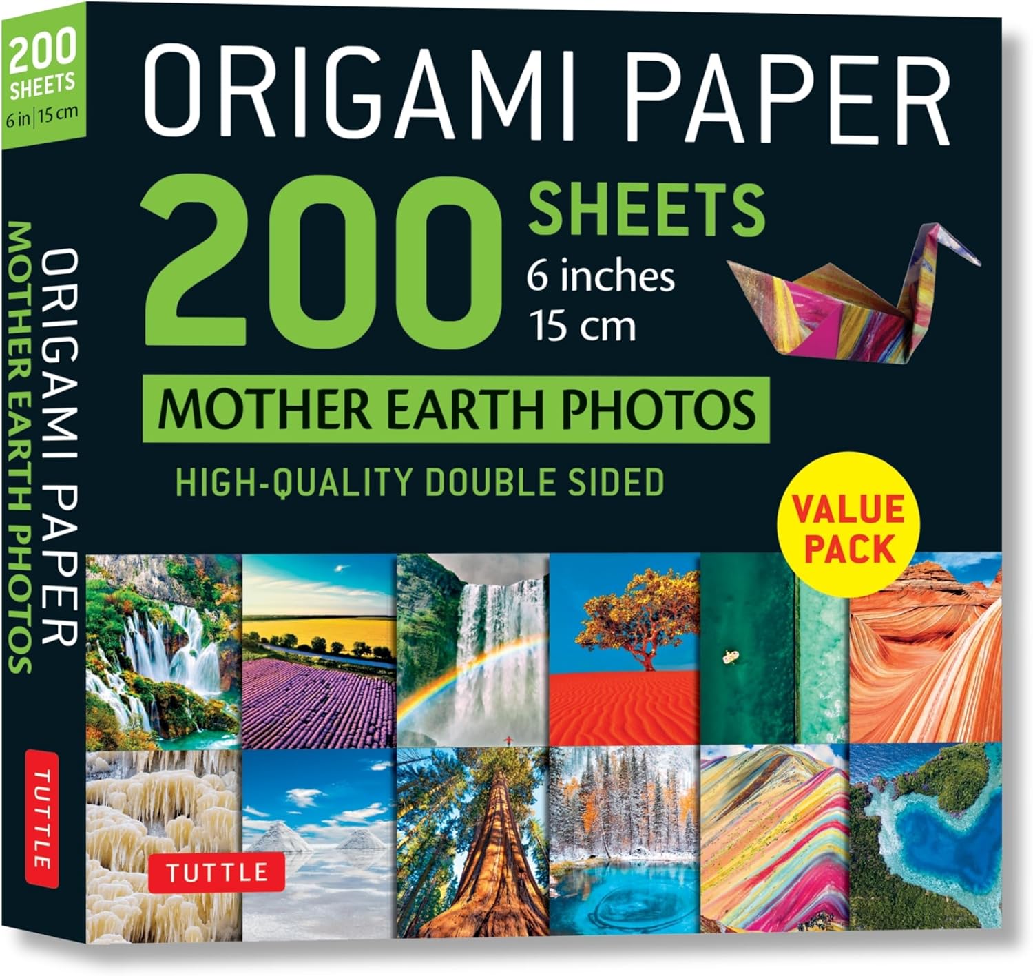 Origami Paper 200 sheets Mother Earth Photos 6" (15 cm): Tuttle Origami Paper: Double Sided Origami Sheets Printed with 12 Different Photographs ... for 6 Projects Included) (Tuttle Specials) - Image 1
