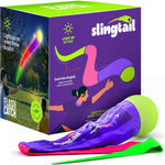 Squad Hero Light-Up Slingtail Ball Toy front view showing aerodynamic foam ball and colorful streamer.