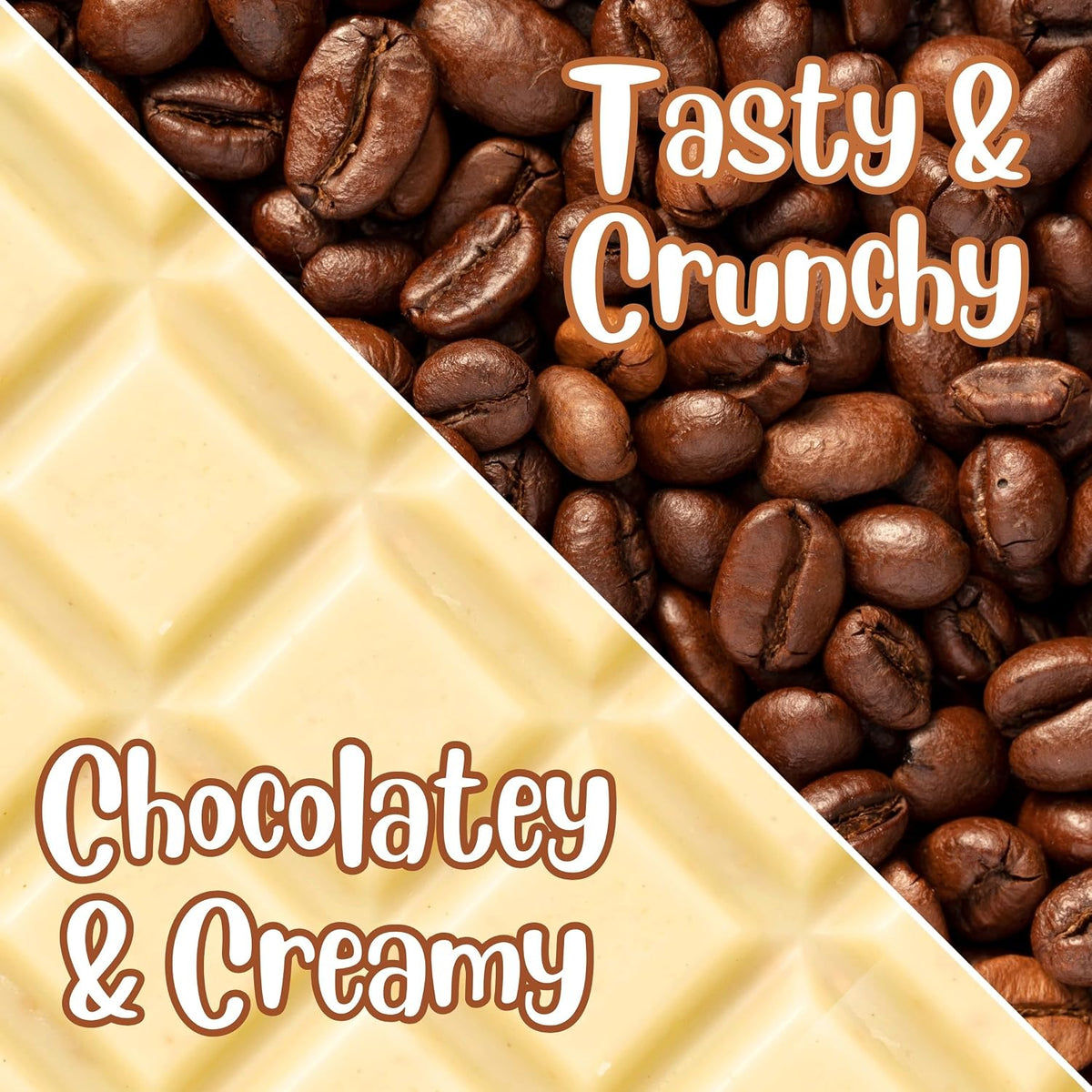 It's Delish White Chocolate Covered Espresso Beans bulk packaging two pounds imported snack