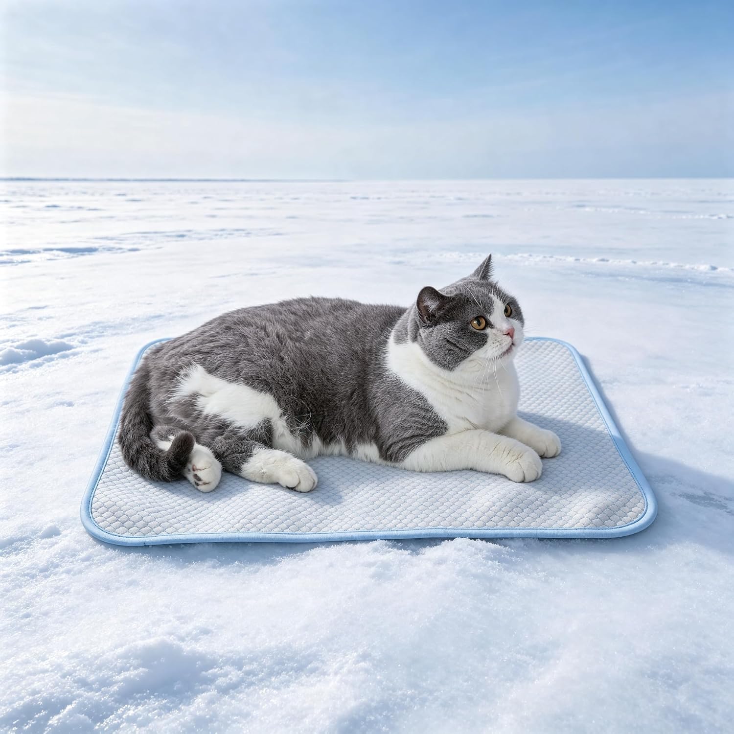 Petfelix FrostPro pet cooling mat blue small front view