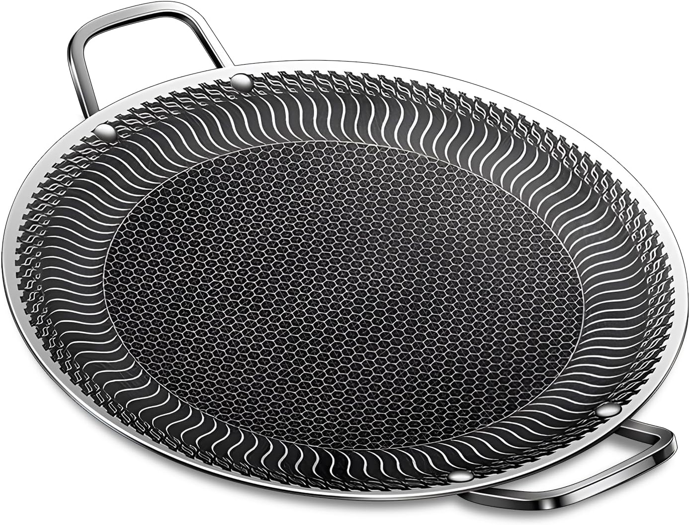 LynsaTac portable Korean BBQ grill pan front view with storage bag