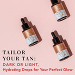 Results showing natural sunless glowing skin tone