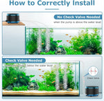 Hygger air pump installed in a large fish tank