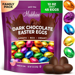 Close up of the double sided Italian foil details on the premium milk chocolate eggs.