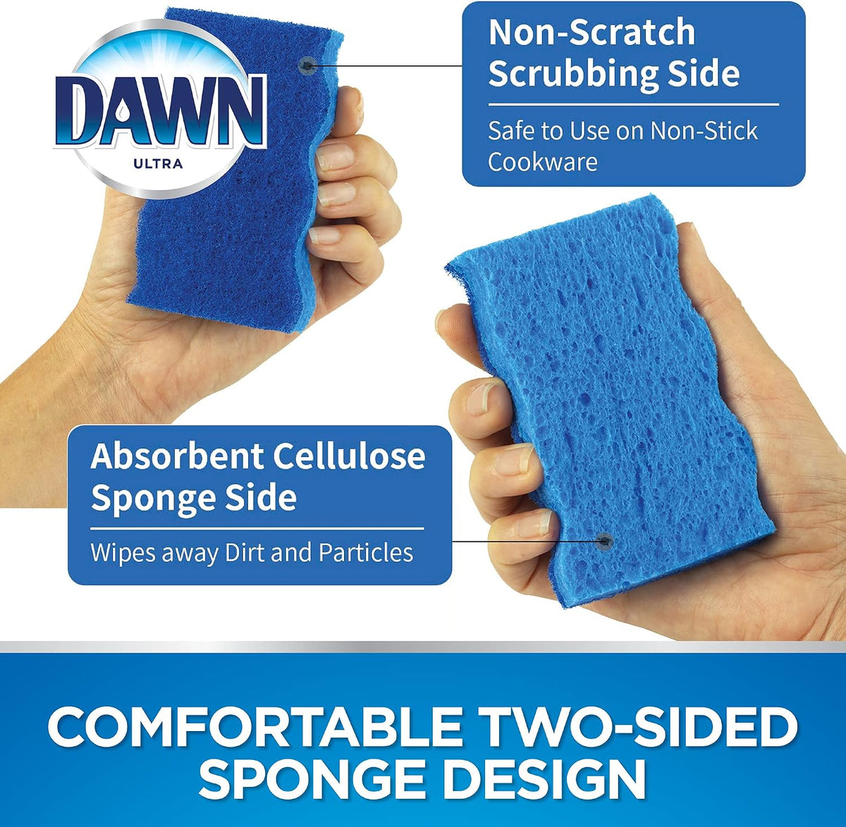 Dawn cleaning sponges packaging showing 12-pack quantity details