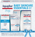 Aquaphor Baby Skin Care Essentials Gift Set front view showcasing three baby products for sensitive skin care