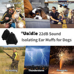 Uaidie soundproof pet ear muffs with flexible straps