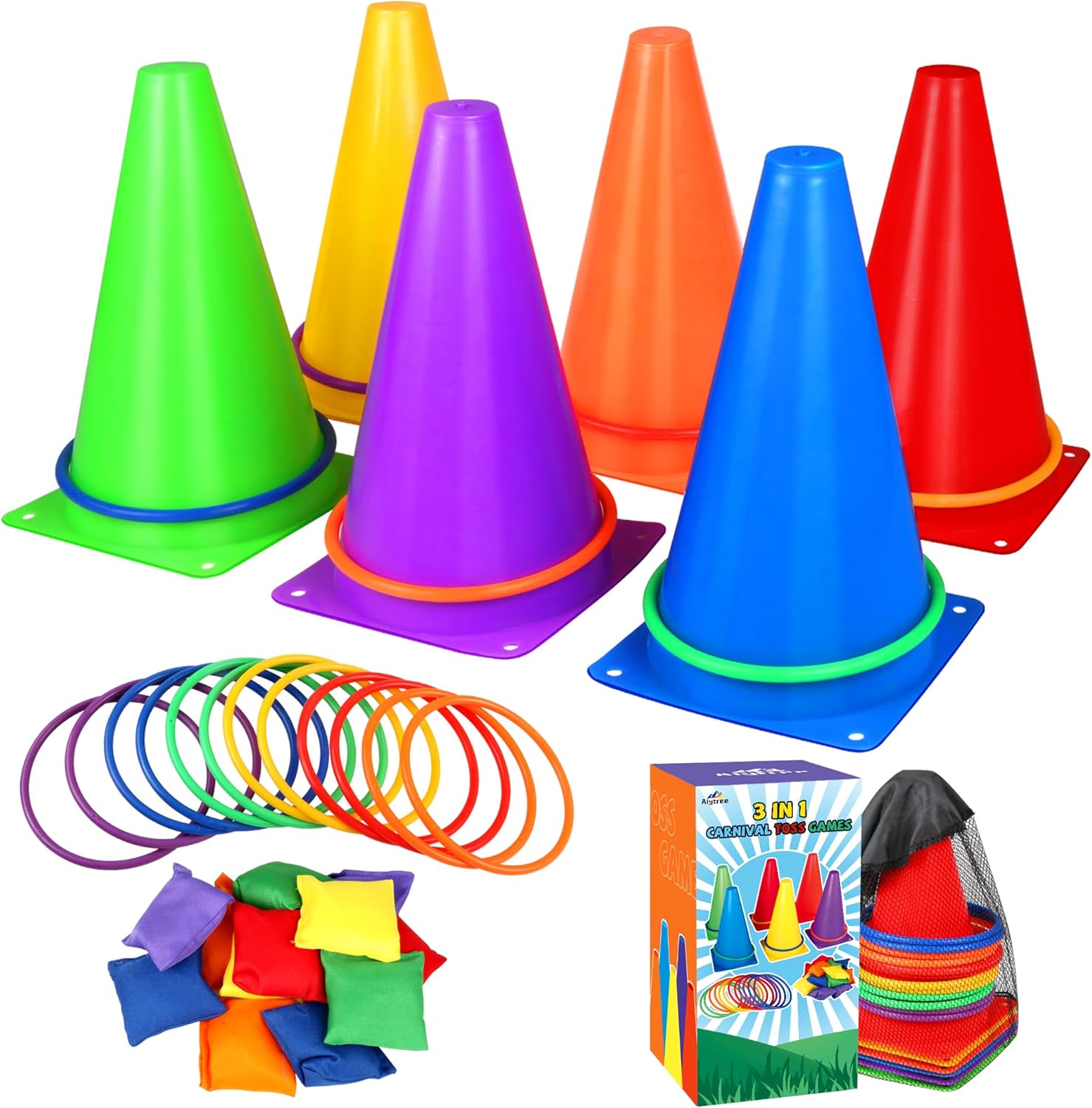 Alyoen 31 piece carnival games set front view for kids