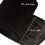 Yellow burlap ribbon used for gift wrapping presentation