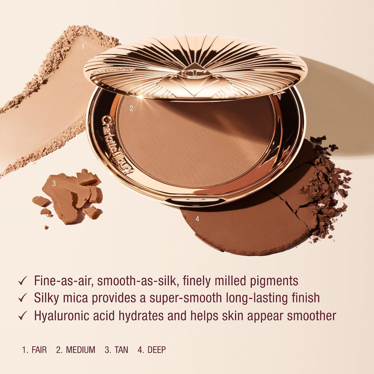 Charlotte Tilbury Airbrush Matte Bronzer inside branded packaging