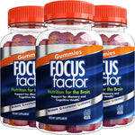 Focus Factor Nootropic Gummies - Memory Supplement for Brain, Phosphatidylserine, Bacopa, Huperzine A - 60 Count (3 Pack) - Image 1